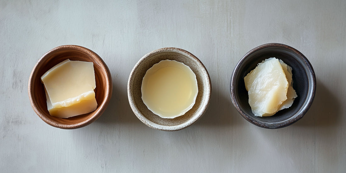 Shea butter, coconut oil and beef tallow compared side by side